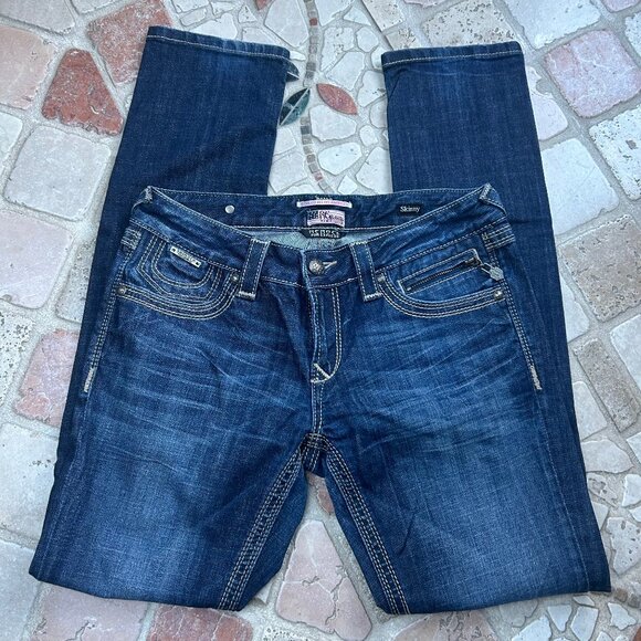 ReRock Express Women's Skinny Jeans Embroidered sz 6 - Picture 2 of 5